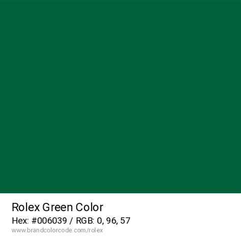 rolex green color code|rolex logo color code.